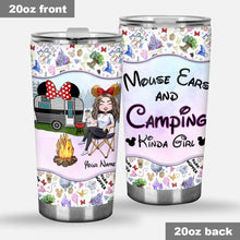 Load image into Gallery viewer, Personalized Camping Kinda Girl Tumbler Custom Name Gift
