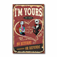 Load image into Gallery viewer, Personalized Nightmare Before Christmas Poster Custom Gift for Couples
