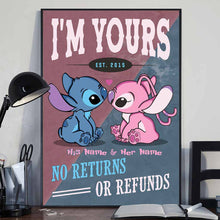 Load image into Gallery viewer, Personalized Couples Poster Custom Name No Returns Gift for Anniversary
