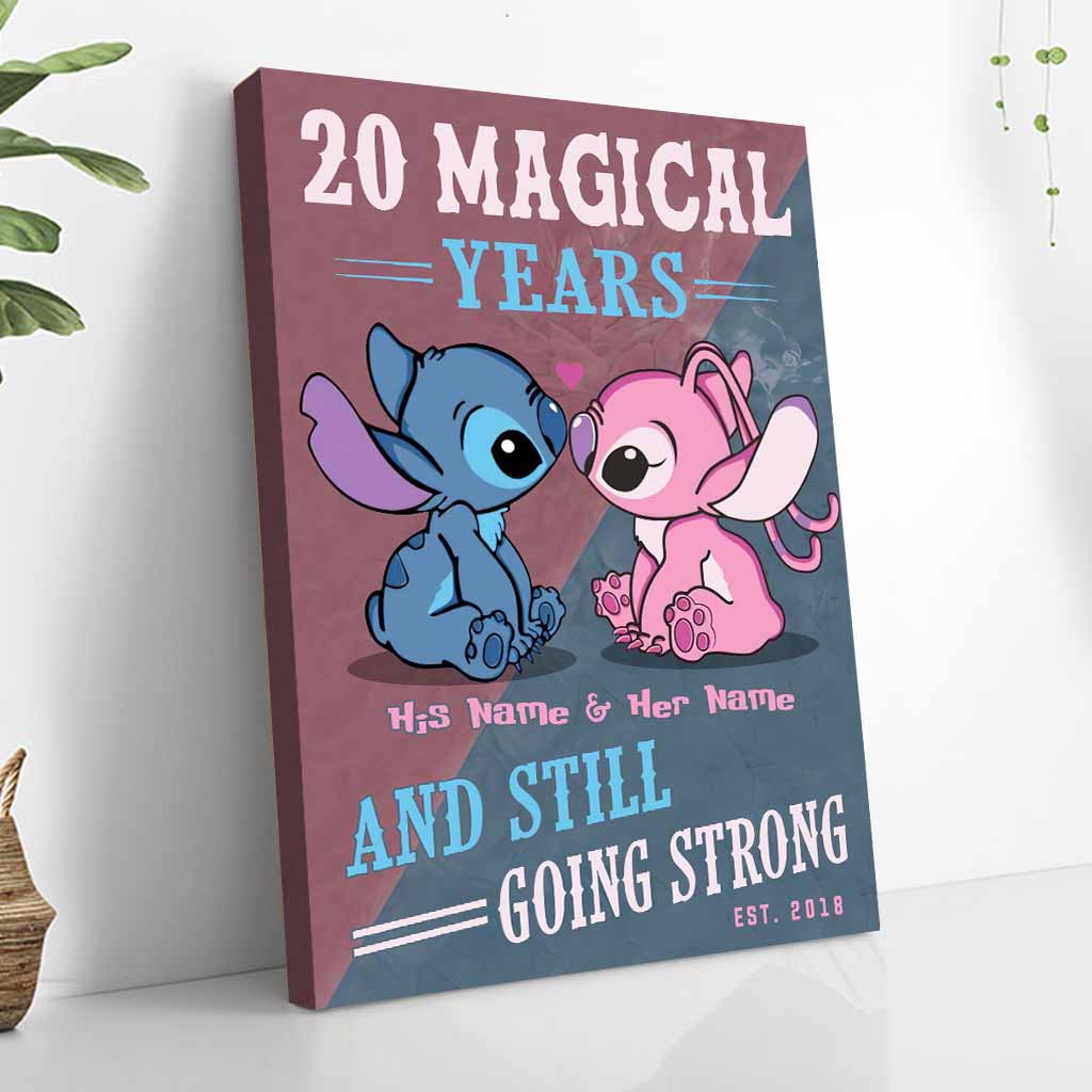 Personalized Magical Years Poster Custom Names Gift for Couple