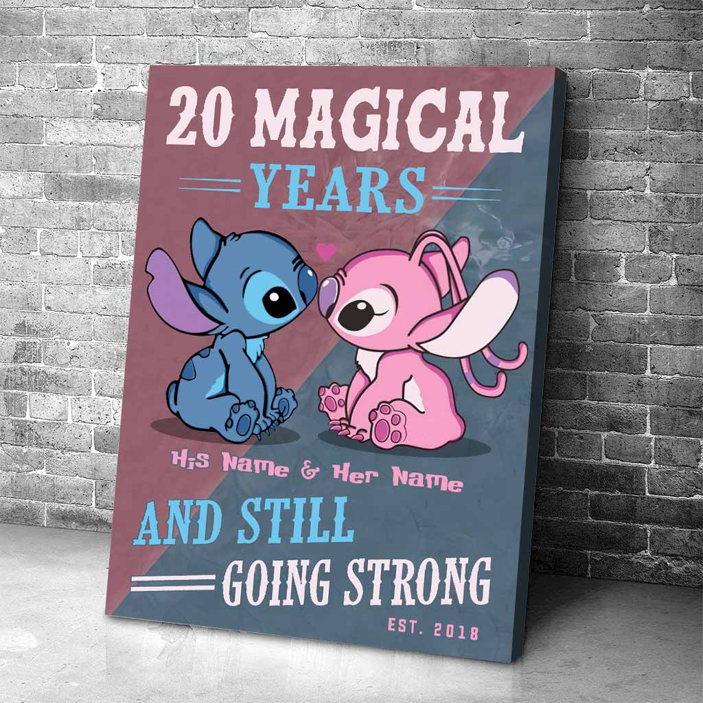 Personalized Magical Years Poster Custom Names Gift for Couple