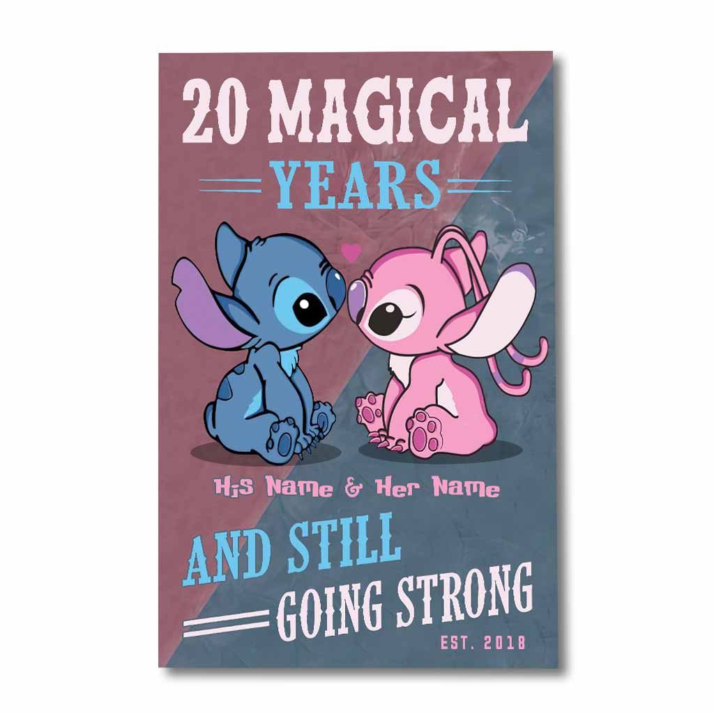 Personalized Magical Years Poster Custom Names Gift for Couple
