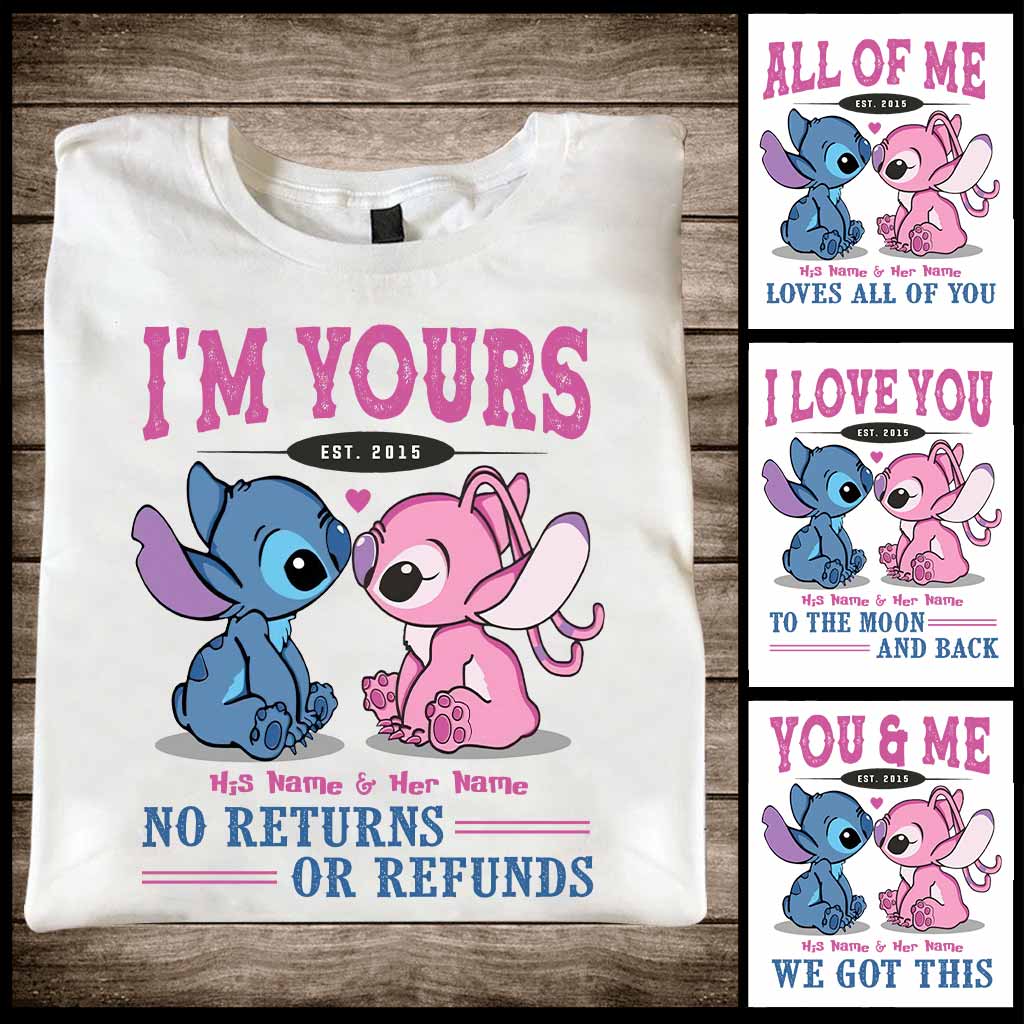 Personalized I'm Yours T-shirt & Hoodie with Custom Names for Couple Gift