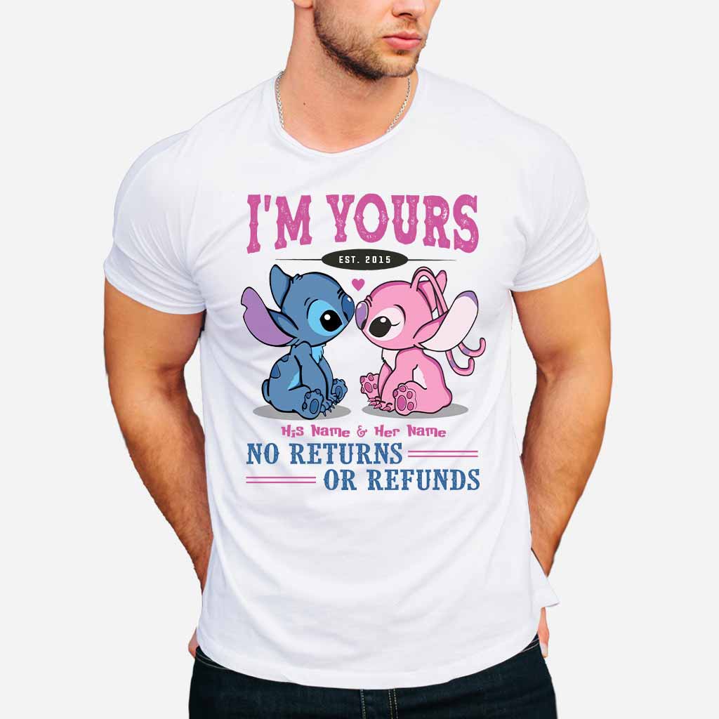 Personalized I'm Yours T-shirt & Hoodie with Custom Names for Couple Gift