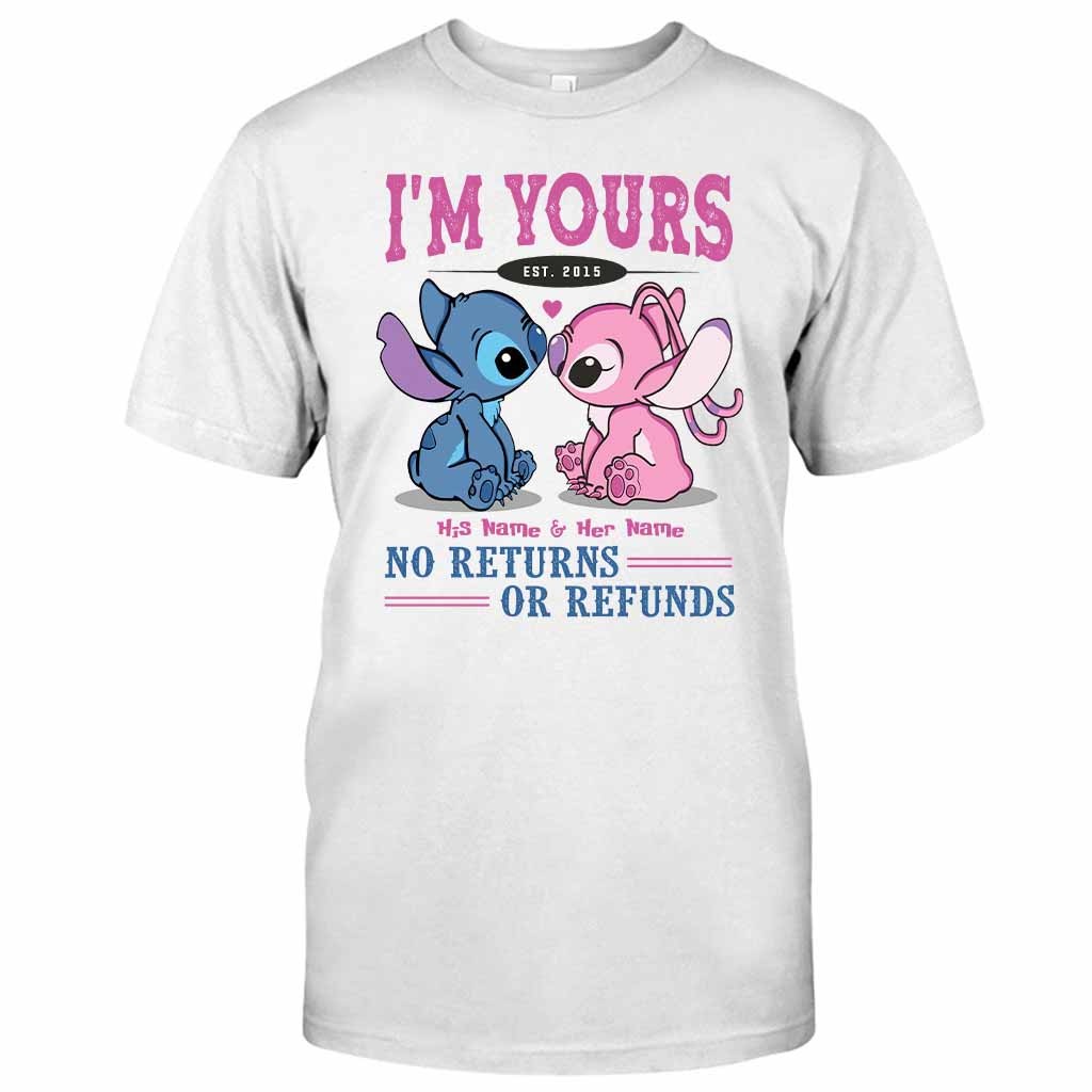 Personalized I'm Yours T-shirt & Hoodie with Custom Names for Couple Gift
