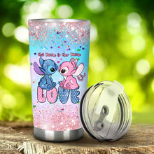 Load image into Gallery viewer, Personalized Tumbler with Custom Name for Couples | Wedding Anniversary Gift
