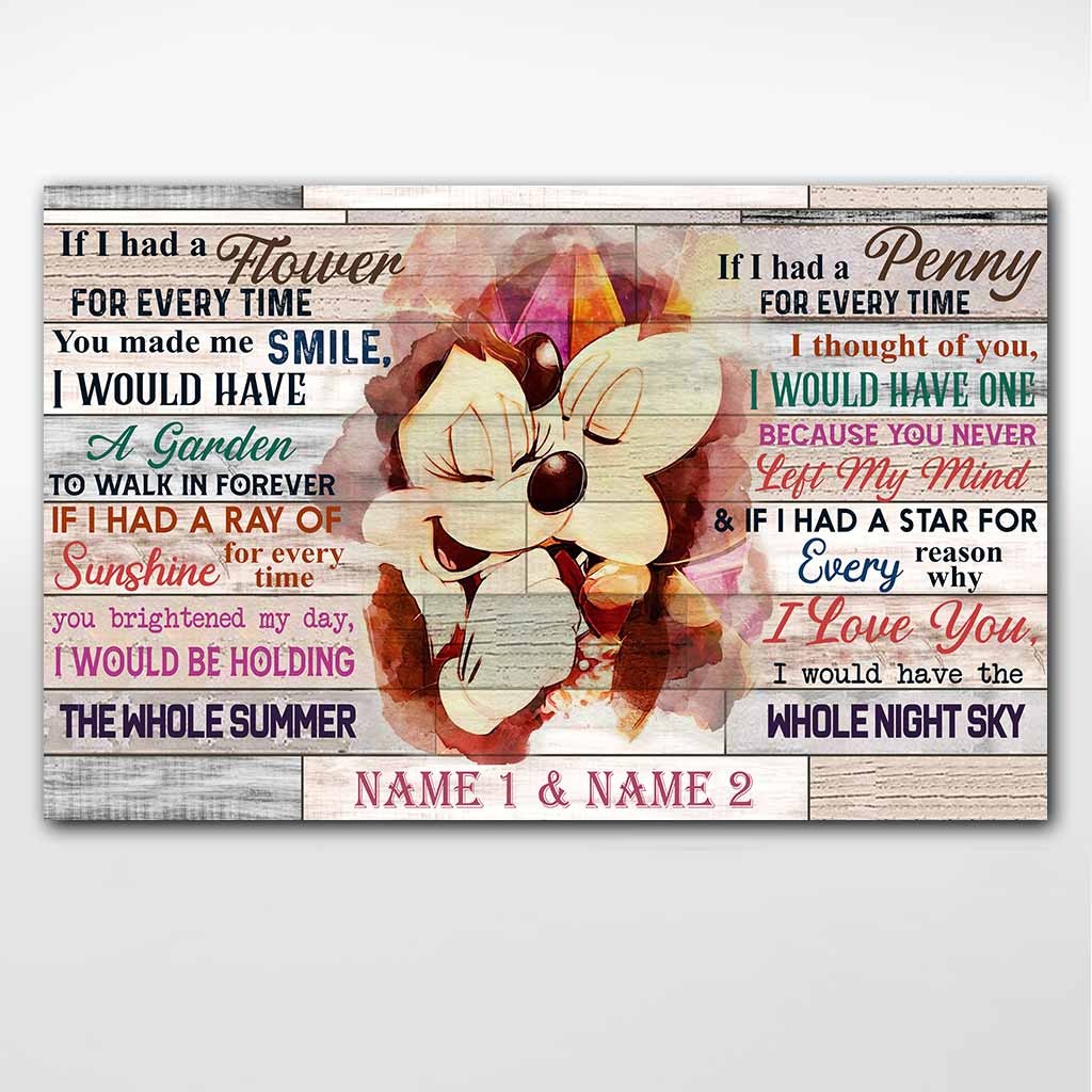 Personalized Couple Mouse Poster Love Message Gift