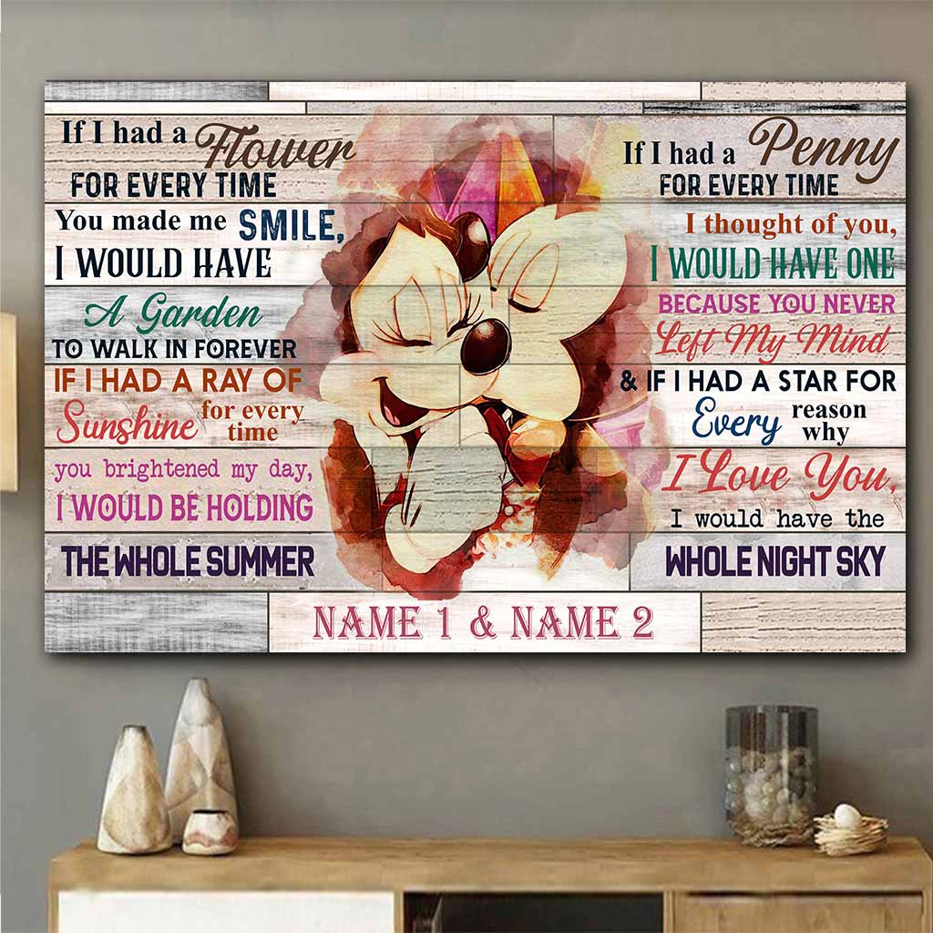Personalized Couple Mouse Poster Love Message Gift