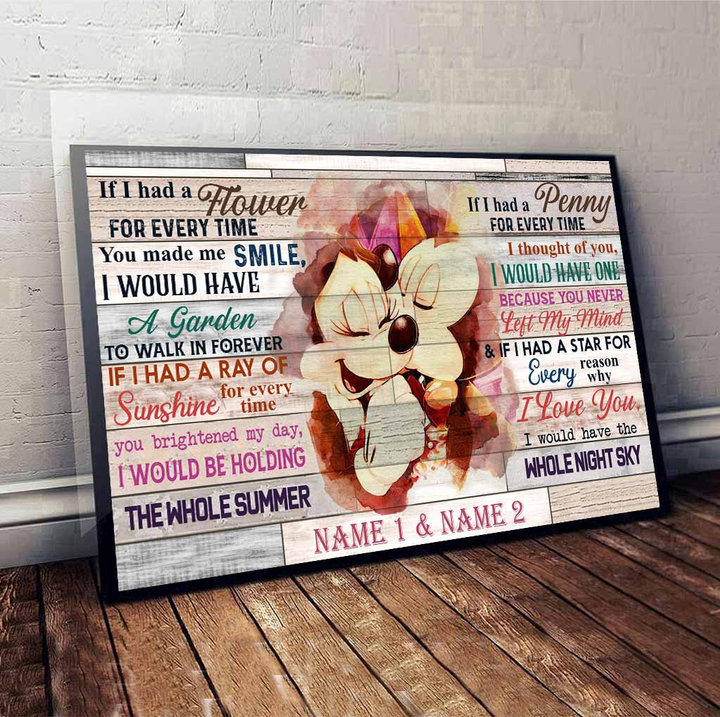 Personalized Couple Mouse Poster Love Message Gift