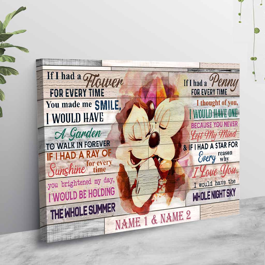Personalized Couple Mouse Poster Love Message Gift