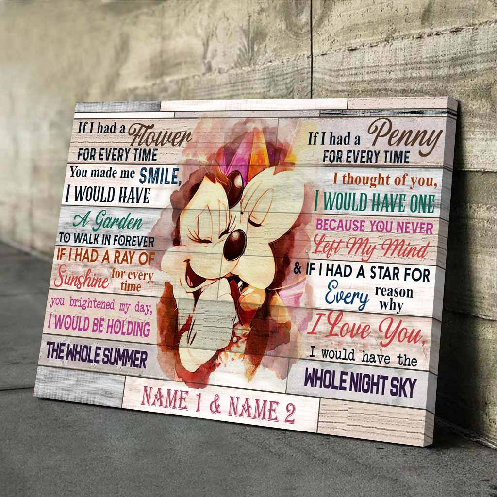 Personalized Couple Mouse Poster Love Message Gift