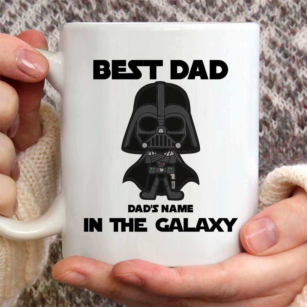 Personalized Best Dad In The Galaxy Mug Custom Name Gift for Father's Day