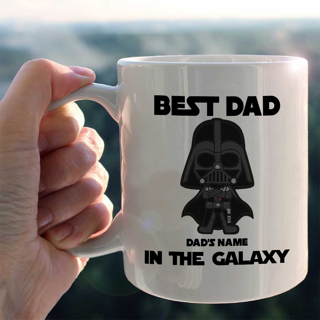 Personalized Best Dad In The Galaxy Mug Custom Name Gift for Father's Day