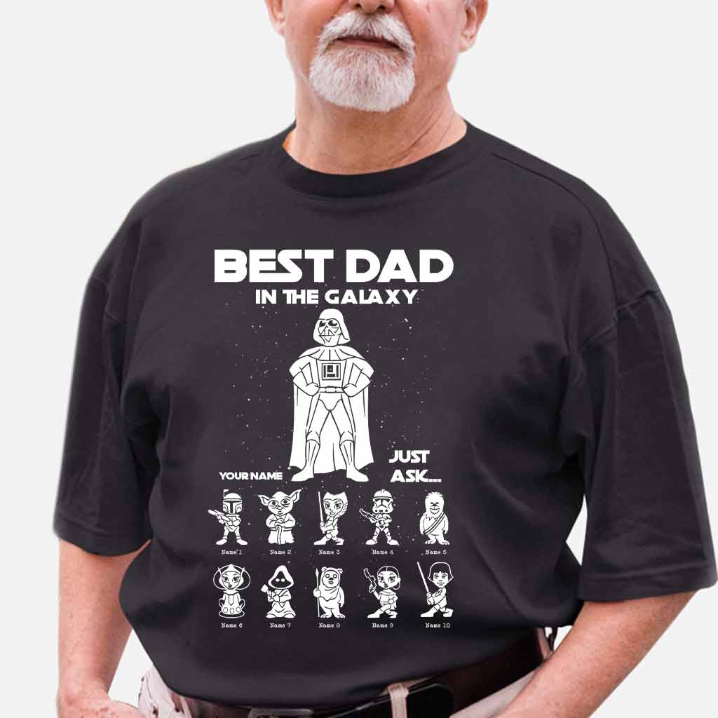 Personalized Best Dad In The Galaxy T-shirt & Hoodie Gift