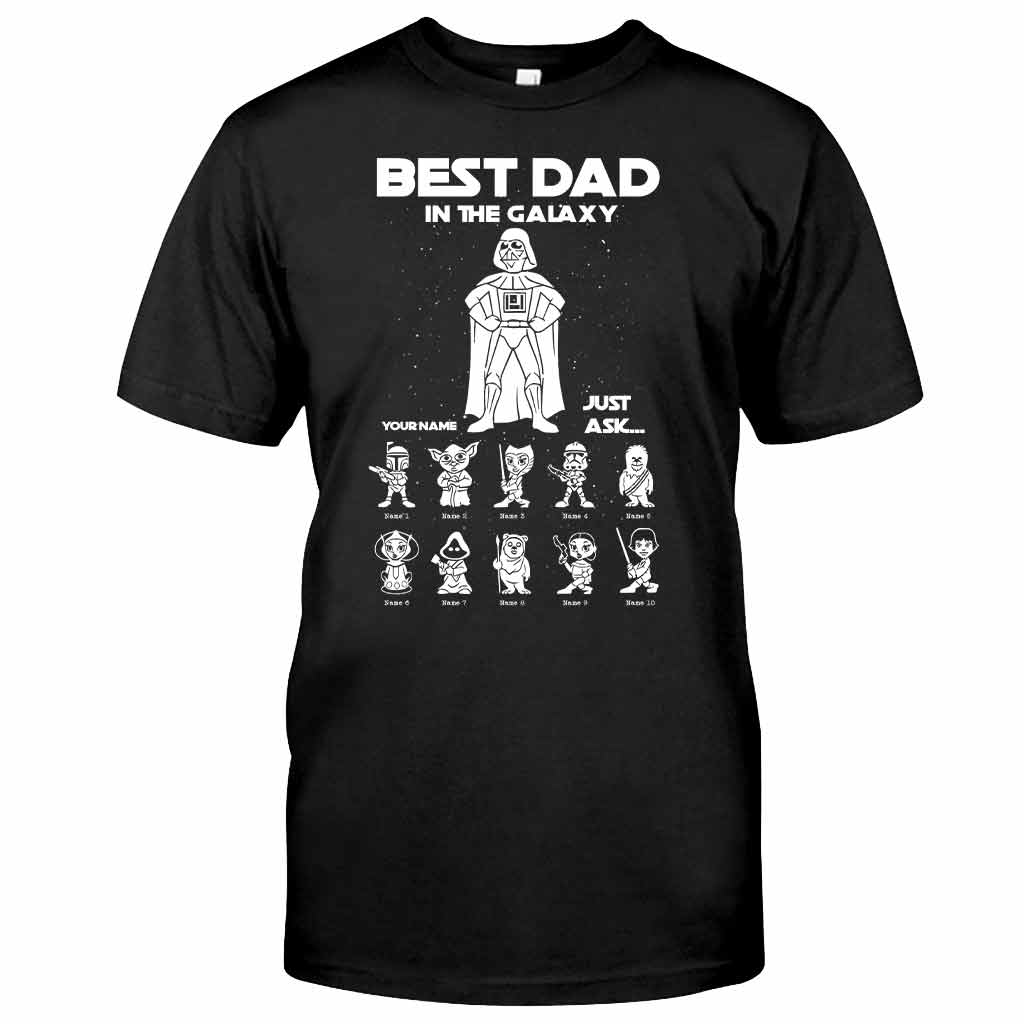 Personalized Best Dad In The Galaxy T-shirt & Hoodie Gift