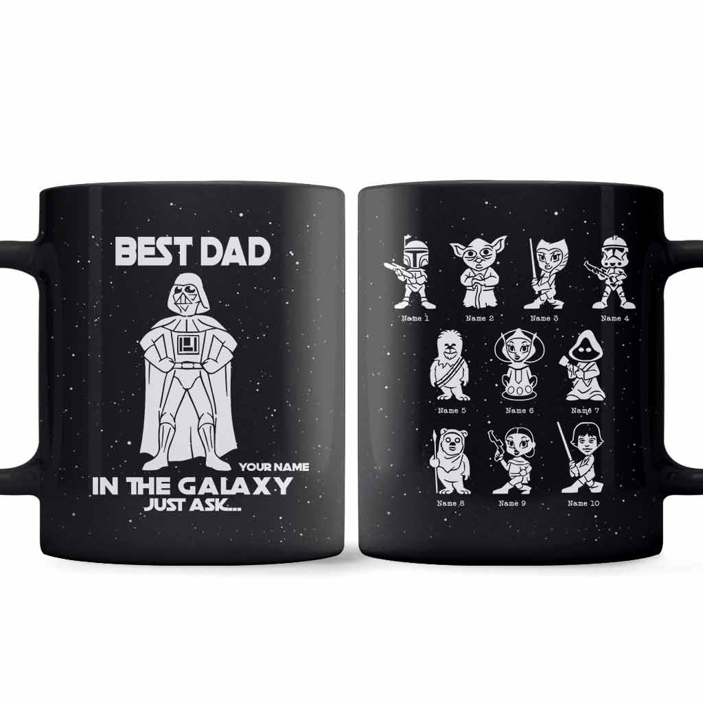Personalized Best Dad In The Galaxy Mug Custom Name Gift for Father's Day
