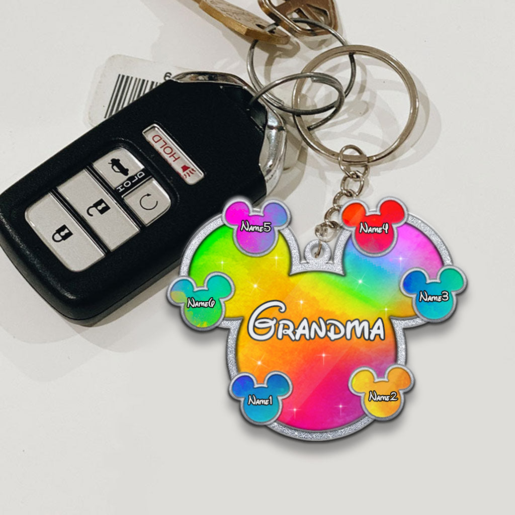 Personalized Grandma Keychain Custom Design Acrylic Gift