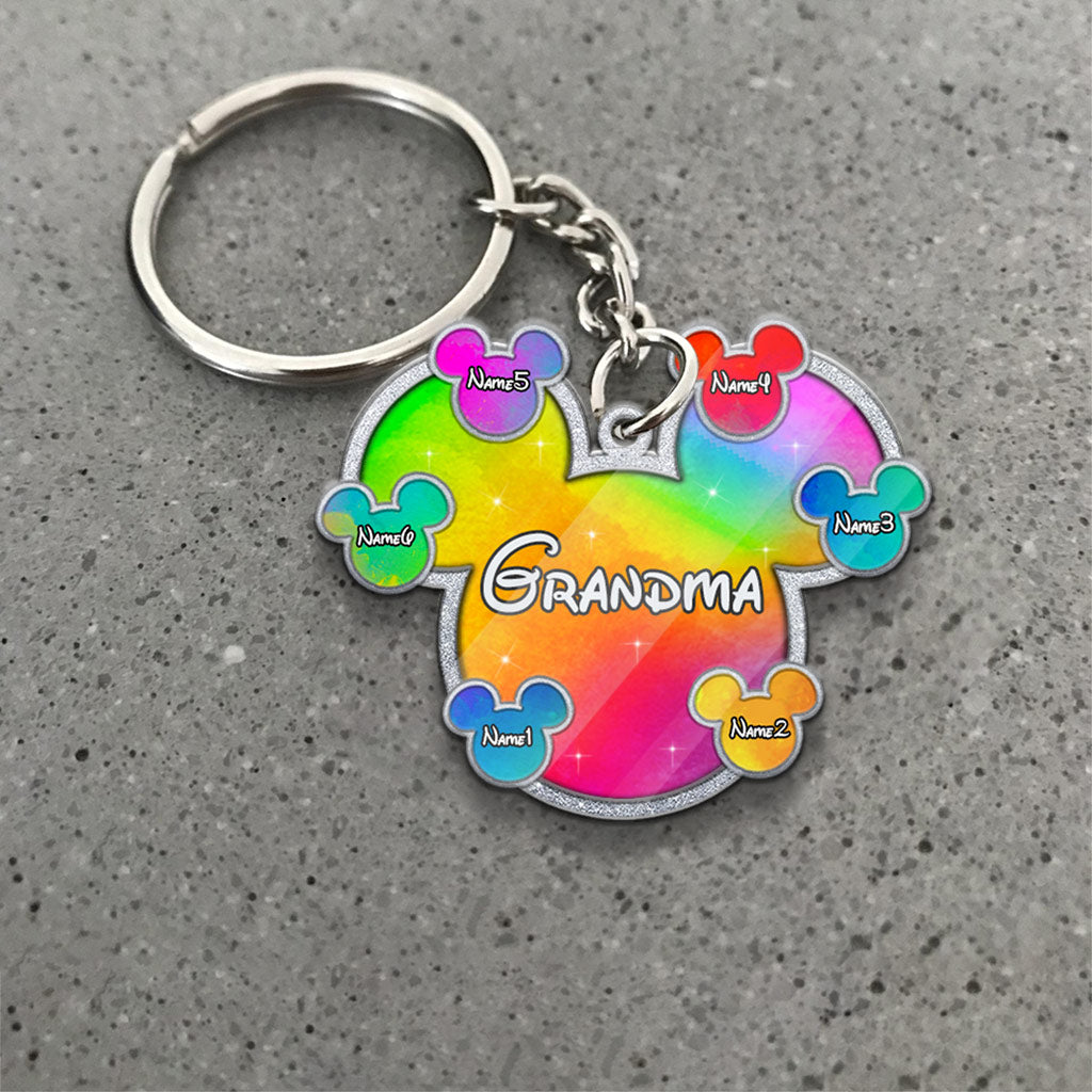 Personalized Grandma Keychain Custom Design Acrylic Gift