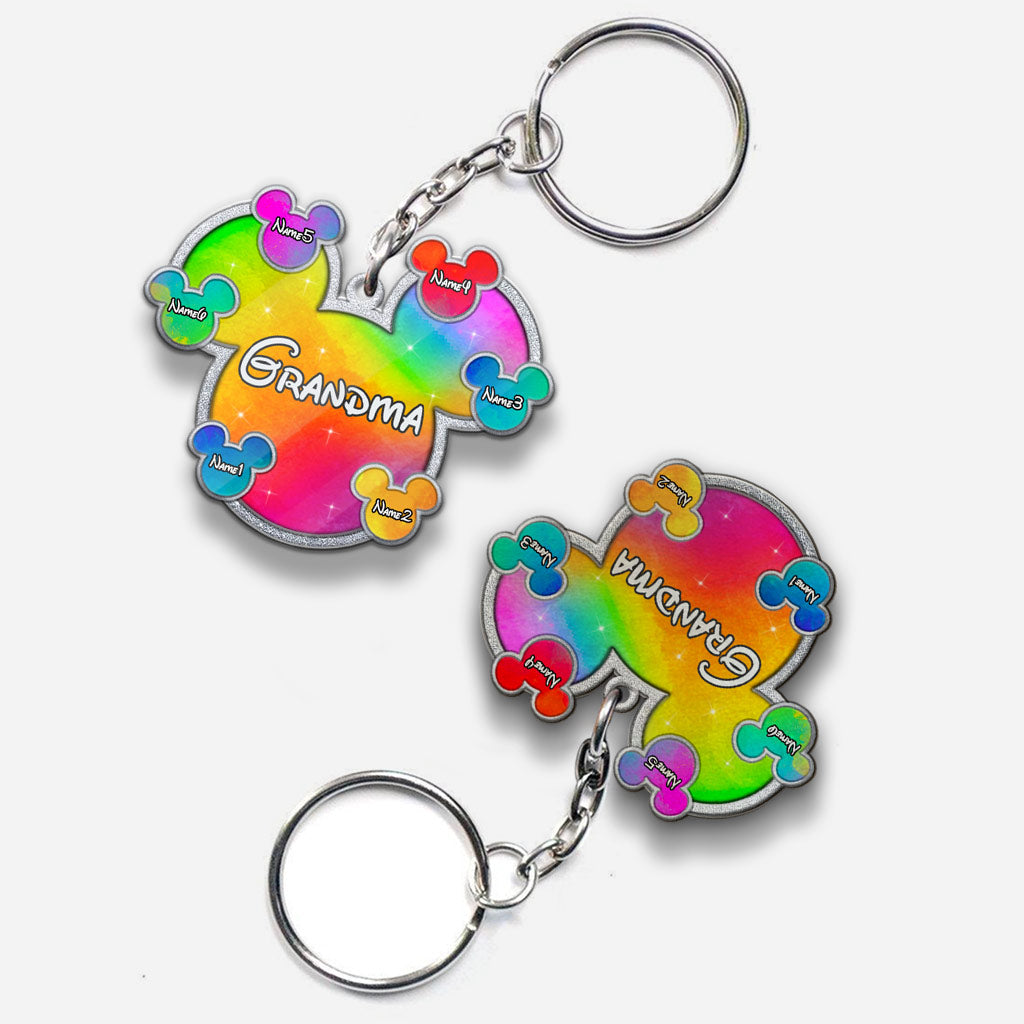 Personalized Grandma Keychain Custom Design Acrylic Gift
