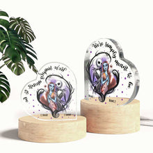 Load image into Gallery viewer, Personalized Acrylic Heart Plaque Custom Couple Gift for Anniversary
