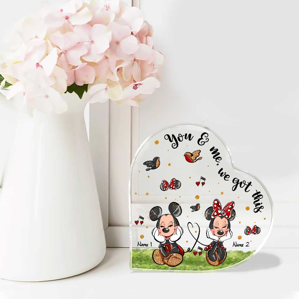 Personalized Couple Acrylic Plaque Custom Heart Shape Gift