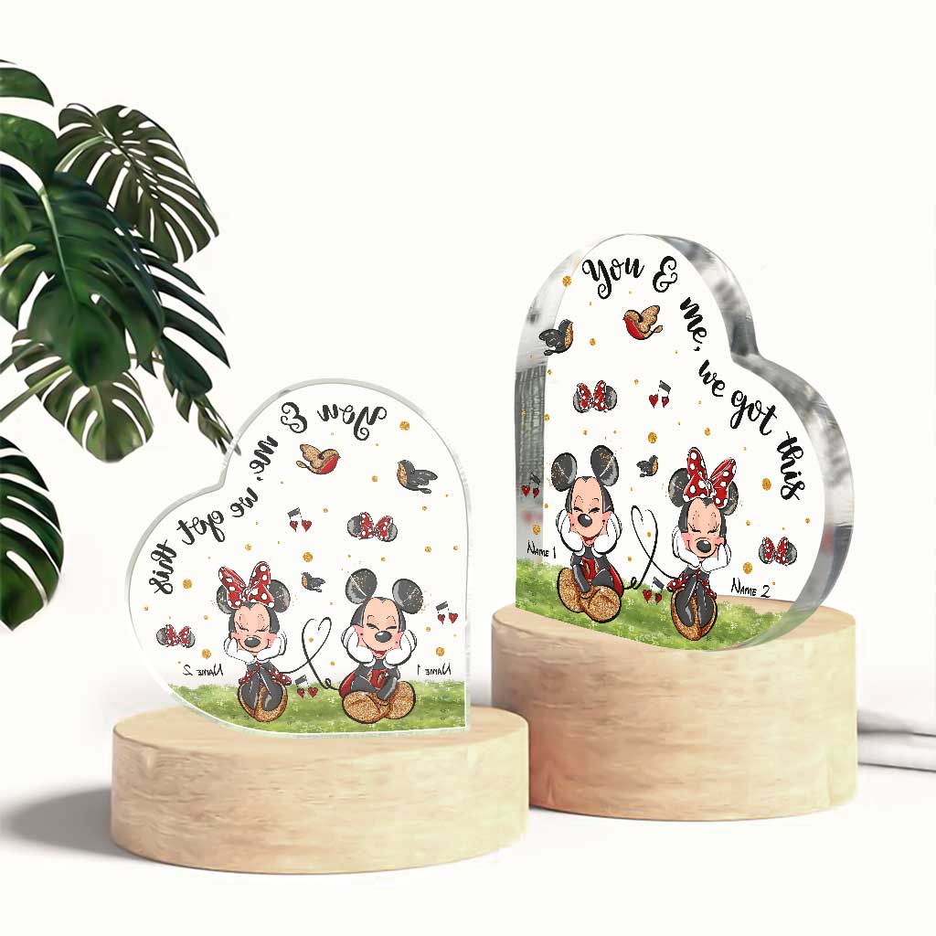 Personalized Couple Acrylic Plaque Custom Heart Shape Gift