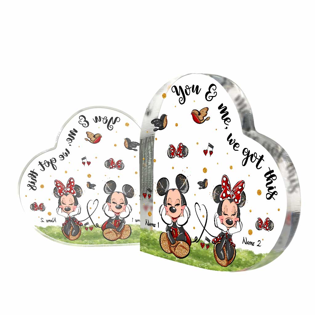Personalized Couple Acrylic Plaque Custom Heart Shape Gift