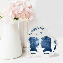 Load image into Gallery viewer, Personalized Custom Shaped Acrylic Plaque Heart Gift for Couple
