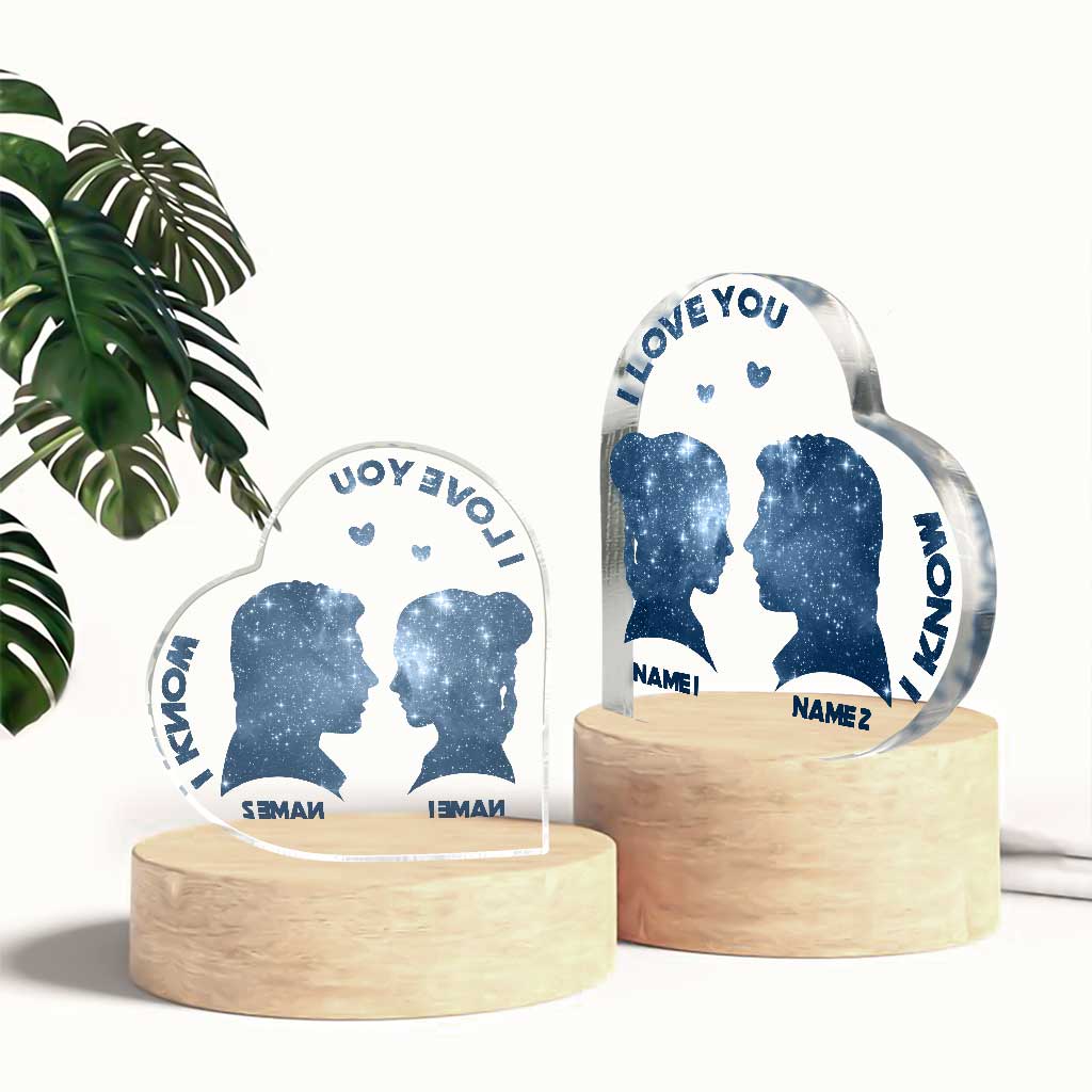 Personalized Custom Shaped Acrylic Plaque Heart Gift for Couple