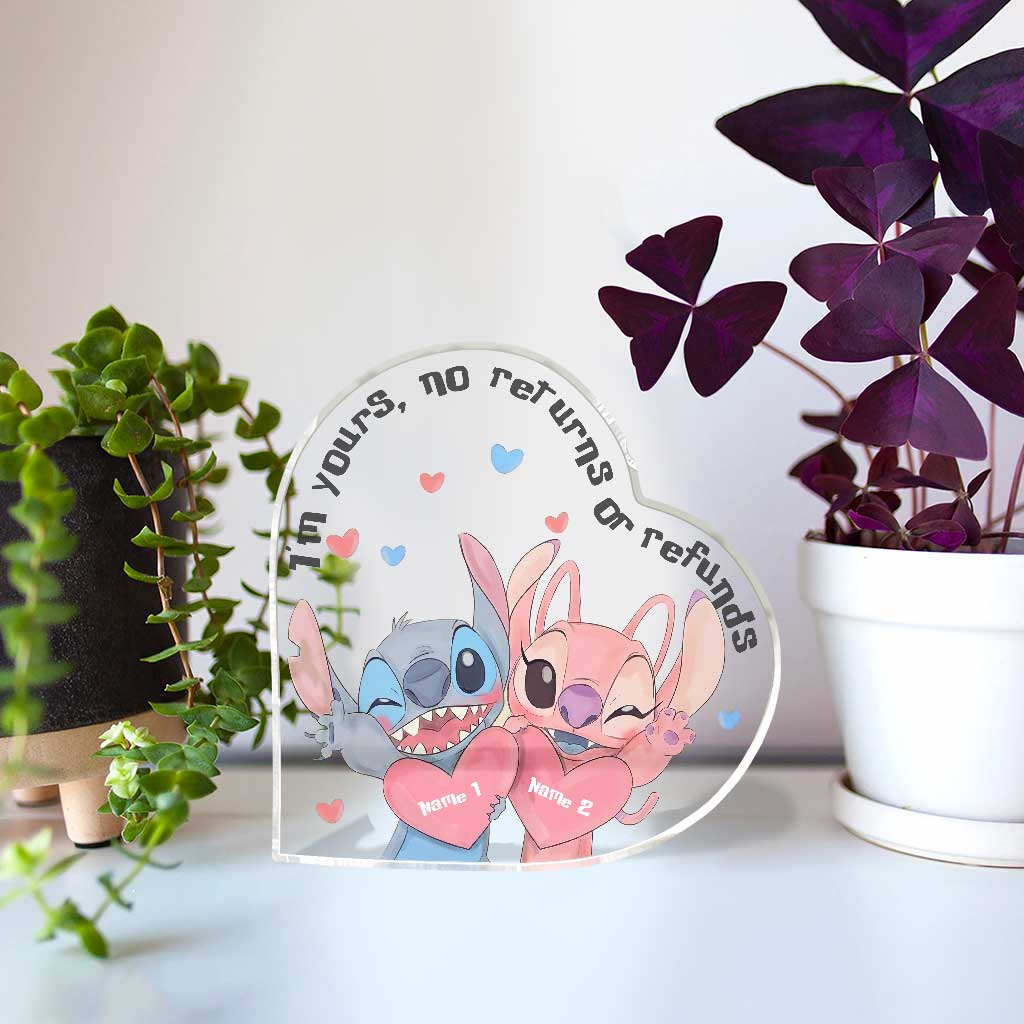 Personalized Custom Shaped Acrylic Plaque for Couples - Romantic Gift
