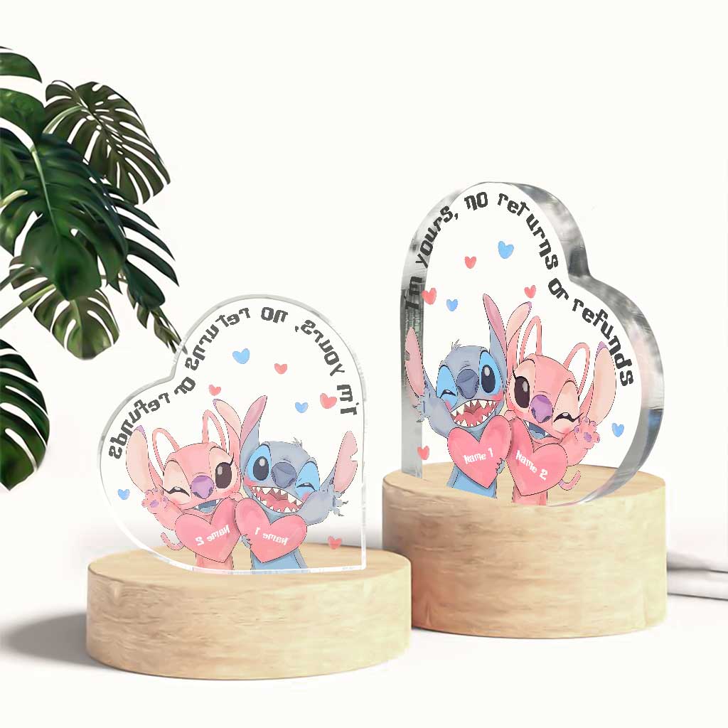 Personalized Custom Shaped Acrylic Plaque for Couples - Romantic Gift