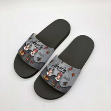Load image into Gallery viewer, Personalized Couple Mouse Slide Sandals Unique Engagement Gift
