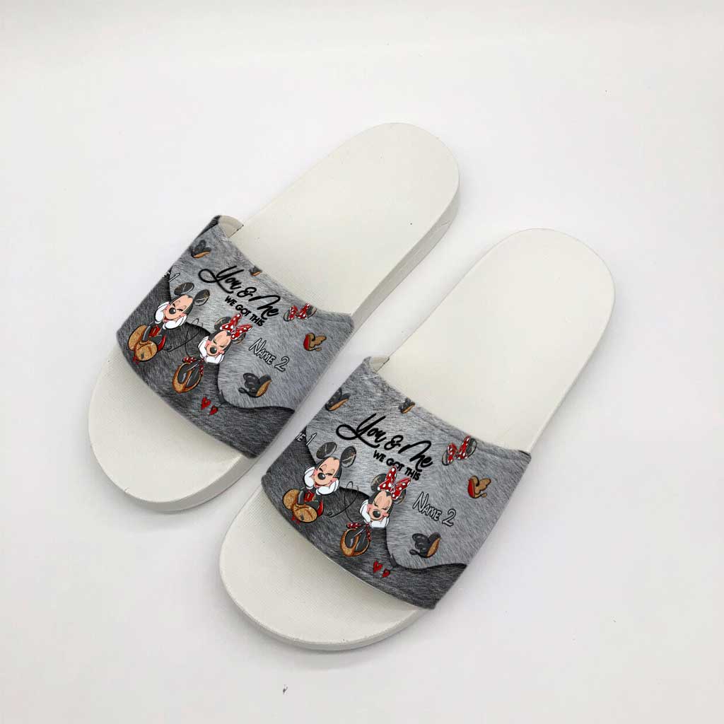 Personalized Couple Mouse Slide Sandals Unique Engagement Gift