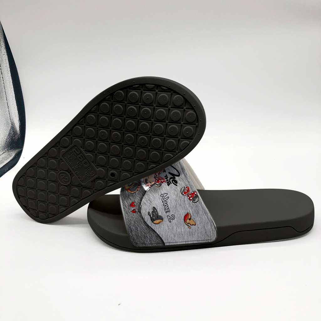 Personalized Couple Mouse Slide Sandals Unique Engagement Gift