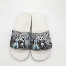 Load image into Gallery viewer, Personalized Couple Slide Sandals Unique Design Gift for Halloween

