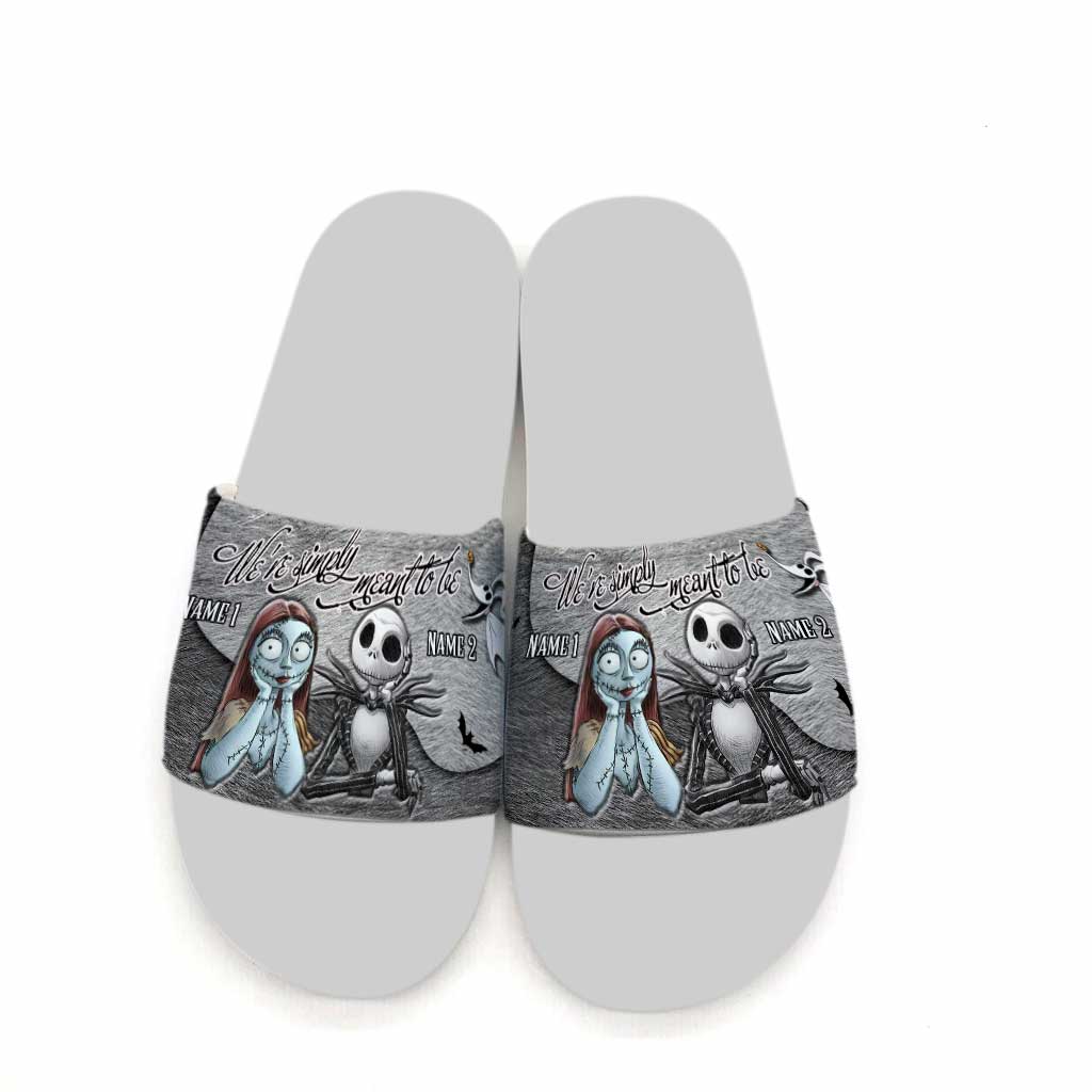 Personalized Couple Slide Sandals Unique Design Gift for Halloween