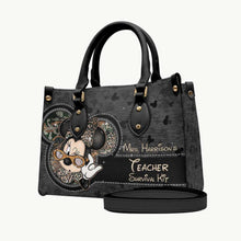 Load image into Gallery viewer, Personalized Leather Handbag Teacher Survival Kit Gift for Women
