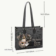 Load image into Gallery viewer, Personalized Leather Handbag Teacher Survival Kit Gift for Women
