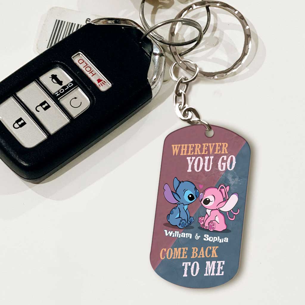 Personalized Ohana Keychain Custom Name Gift for Couples