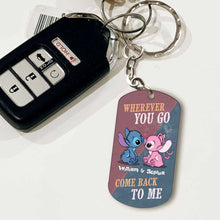 Load image into Gallery viewer, Personalized Ohana Keychain Custom Name Gift for Couples
