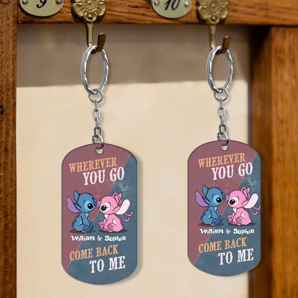 Personalized Ohana Keychain Custom Name Gift for Couples