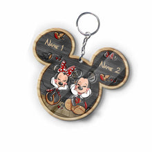 Load image into Gallery viewer, Personalized Mickey Mouse Keychain Custom Name Gift for Couples
