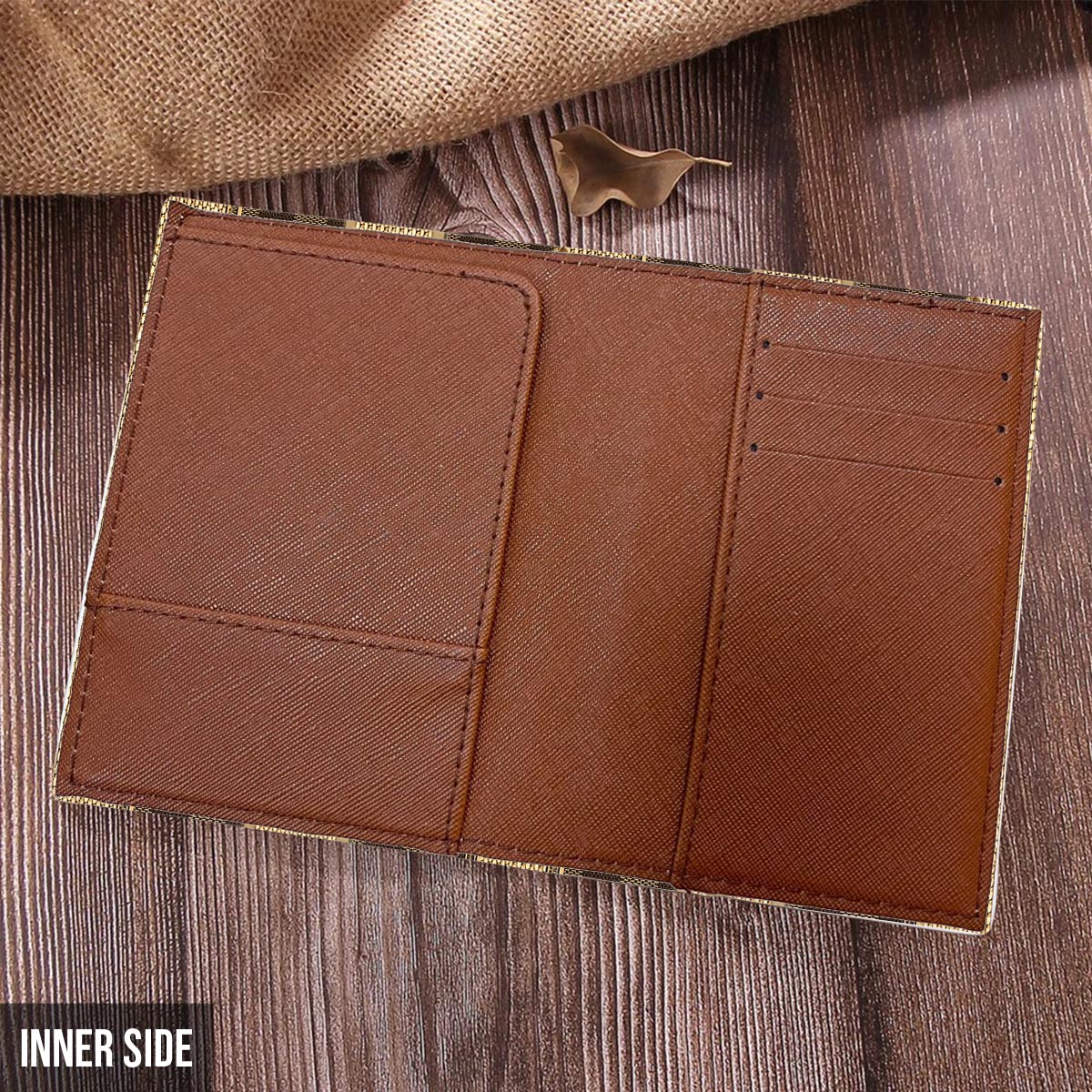 Personalized Leather Luggage Tag & Passport Holder Set with Name for Travelers