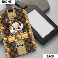 Load image into Gallery viewer, Personalized Leather Luggage Tag &amp; Passport Holder Set with Name for Travelers
