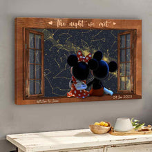 Load image into Gallery viewer, Personalized Mouse Canvas Print Custom Date Gift for Couples
