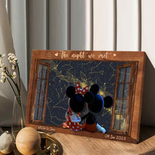 Load image into Gallery viewer, Personalized Mouse Canvas Print Custom Date Gift for Couples
