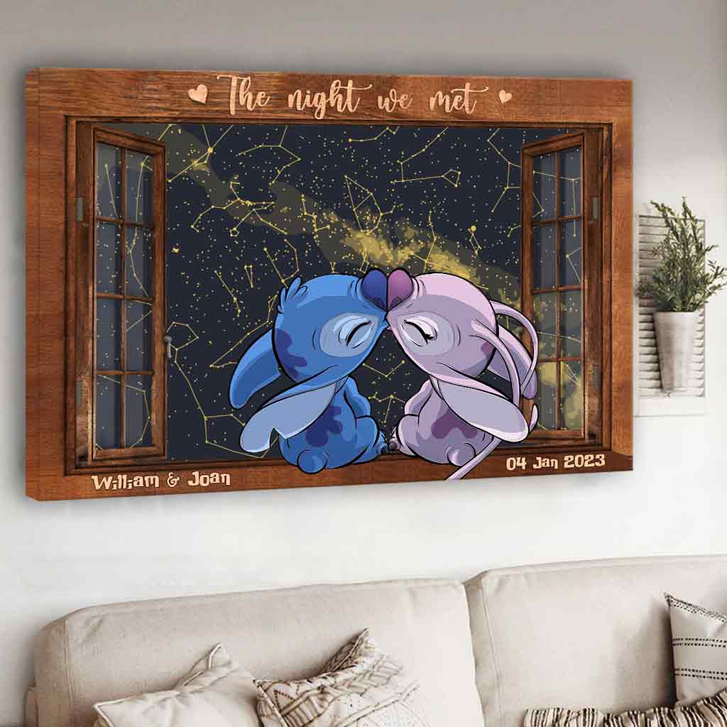 Personalized Ohana Canvas Art Custom Couple Print Gift
