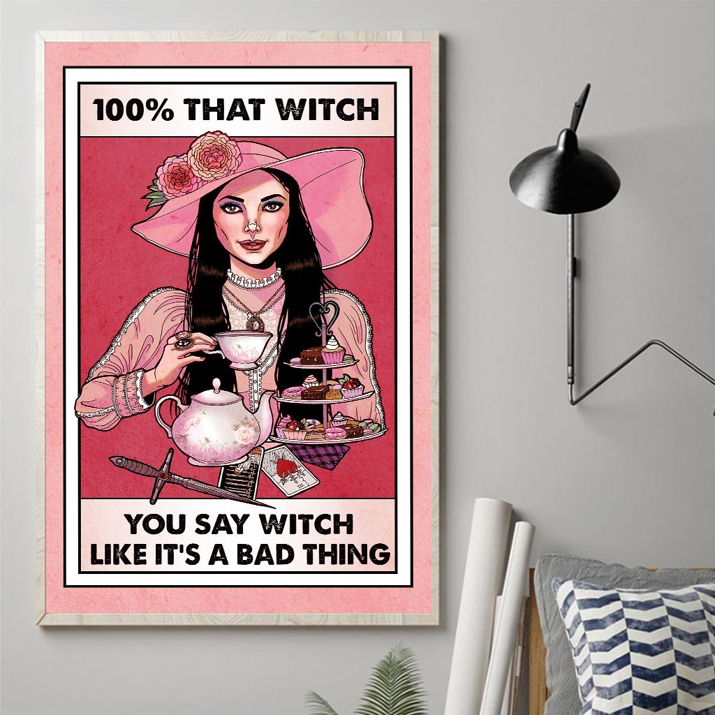 100% That Witch Canvas Print - Unframed Wall Art Gift