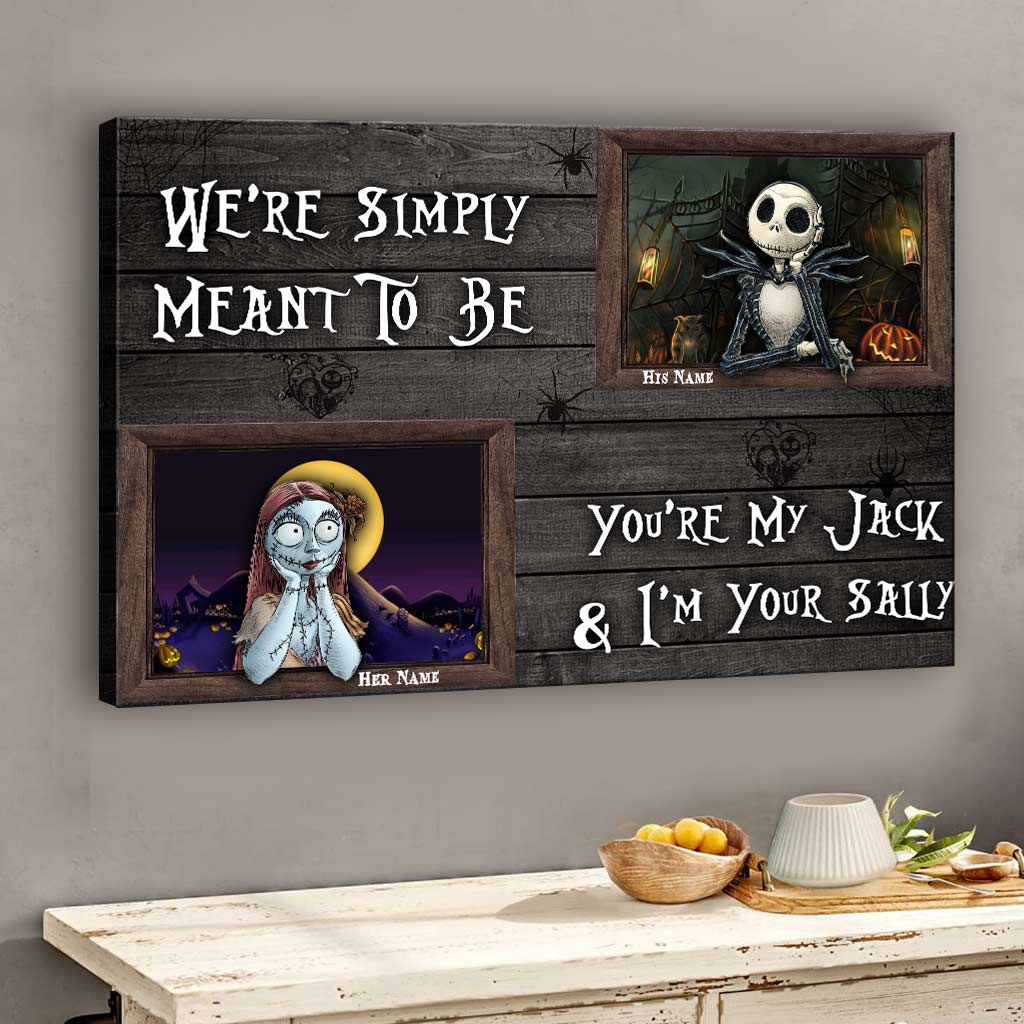 Personalized Nightmare Couple Canvas Print Custom Names Gift