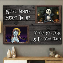 Load image into Gallery viewer, Personalized Nightmare Couple Canvas Print Custom Names Gift

